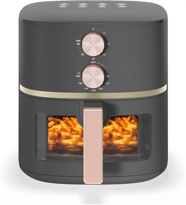 Аэрофритюрница Nutricook Essential Classic Vision, объём 5,2 л, прозрачное окно и внутренняя подсветка, технология ProCyclone, 2 ручки управления, мощность 1500 Вт, гарантия 2 года, эксклюзивно на Amazon 1000011942 - фото 548746