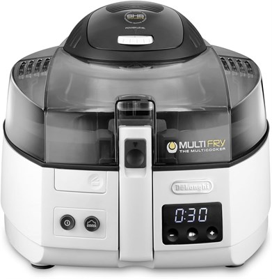 Аэрофритюрница De'Longhi MultiFry с системой кругового нагрева, мультиварка с функциями гриля, гриля, жарки, варки, выпечки и тостов, вместимость 1,5 кг, программируемая, FH1175/2, цвет белый и черный 1000011946 - фото 548766