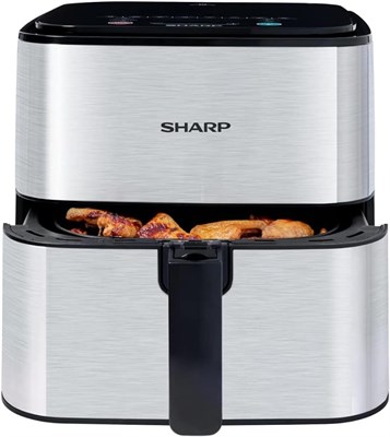 Аэрофритюрница Sharp 1600 Вт, объём 7 литров, 8 режимов приготовления, антипригарное покрытие — KF-AF70RT-S3 1000011984 - фото 548951