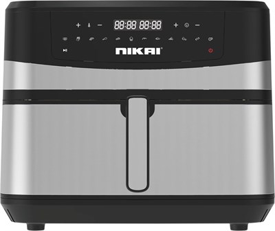 Аэрофритюрница Nikai 10 л со светодиодной подсветкой и сенсорным управлением, 11 функциями автоматического приготовления, таймером на 30 минут, мощностью 1700–2050 Вт, защитой от перегрева — NAF1088D, гарантия 2 года 1000012017 - фото 549115
