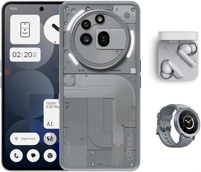 Nothing Phone A059P (3a Pro) 5G, серый, (12 ГБ ОЗУ, 256 ГБ встроенной памяти), камера 50 МП, 6,77-дюймовый гибкий дисплей AMOLED FHD+, 5000 мА·ч 1000012306 - фото 549832