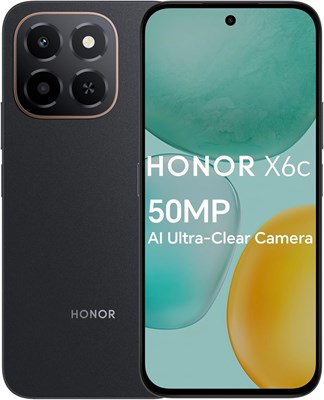Смартфон HONOR X6c с 6 ГБ ОЗУ, 256 ГБ ПЗУ, 6,61-дюймовым дисплеем с частотой обновления 120 Гц, 50-мегапиксельной камерой, быстрой зарядкой 35 Вт, двумя SIM-картами, цвет «полночный чёрный» — версия для Ближнего Востока 1000012352 - фото 550042
