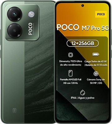 POCO M7 Pro 5G Зеленый 12 ГБ ОЗУ 256 ГБ ПЗУ 1000012597 - фото 551139