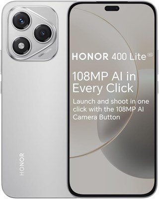 HONOR 400 Lite — разблокированный 5G-смартфон на базе Android с искусственным интеллектом, кнопкой камеры с искусственным интеллектом, камерой 108 МП, встроенной памятью 8 ГБ + 256 ГБ, водонепроницаемым корпусом, цвет «серый бархат» (международная версия) 1000012842 - фото 552192