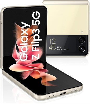 Смартфон Samsung Galaxy Z Flip3 5G, складной Android-телефон с SIM-картой, 256 ГБ, кремовый (версия для Великобритании) 1000012865 - фото 552298