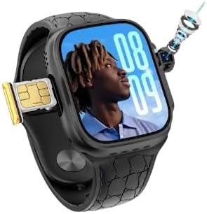 Умные часы Modio ST13 с 2,2-дюймовым полноэкранным дисплеем, поддержкой SIM-карты 4G, тремя парами ремешков и беспроводным зарядным устройством для женщин и мужчин (черные) 1000013121