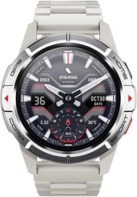 Умные часы Mibro GS Active Sport с 1,3-дюймовым AMOLED-дисплеем, 4-канальным пульсометром, 10-осевым датчиком движения, водонепроницаемостью 5 атм, спутниковым позиционированием GPS, 150 режимами, 20-дневным запасом хода (белые) 1000013142