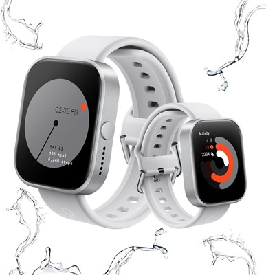 Смарт-часы Watch Pro от CMF BY NOTHING с дисплеем 1,96 дюйма для мужчин и женщин, водонепроницаемые, с функцией ответа на звонки, GPS, фитнес-трекером и пульсометром, для мониторинга здорового сна, для iOS/Android (серебристые) 1000013154