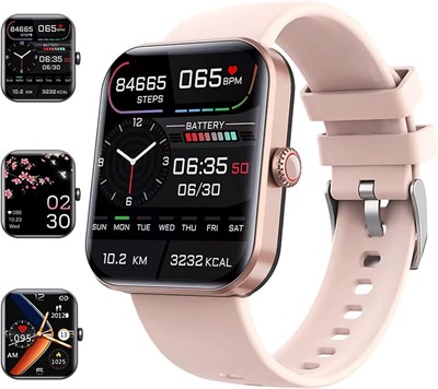 Часы для диабетиков, модные Bluetooth-часы, умные часы F57L для мониторинга уровня глюкозы в крови, неинвазивный тест на уровень сахара в крови, модные спортивные часы для безболезненного измерения уровня глюкозы в крови (розовые) 1000013158