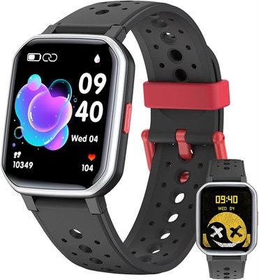 Умные часы DMG для детей, фитнес-трекер с монитором сна, шагомерами, водонепроницаемостью IP68, 19 спортивными режимами, отличный подарок для детей 6+ и подростков, цвет черный (черный) 1000013171