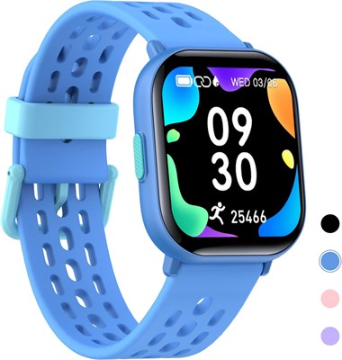 Детские умные часы для мальчиков и девочек, водонепроницаемые часы с фитнес-трекером IP68, пульсометр для измерения сна, 8 спортивных режимов, шагомеры, счетчик калорий, будильник, детские подарки для подростков 6+ (синие) 1000013178