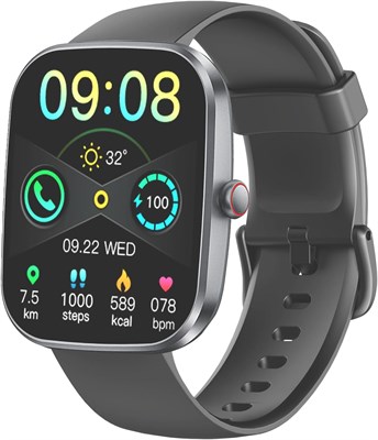 Смарт-часы (ответ/совершение звонков), 1,91-дюймовые смарт-часы для мужчин и женщин, НОВЫЕ фитнес-часы с более чем 110 спортивными режимами, фитнес-трекер с шагомером/монитором сна/пульса/водонепроницаемость IP68, для Android и iOS 1000013186