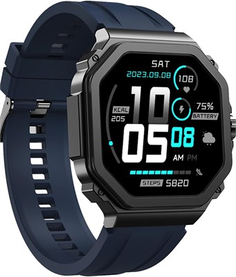 Смарт-часы GRABIT G-TRAX с AMOLED-дисплеем и функцией звонков по Bluetooth. 1,43-дюймовый Super AMOLED-дисплей, возможность звонков по Bluetooth. Аккумулятор 400 мА·ч обеспечивает 30 дней в режиме ожидания (синий). 1000013187