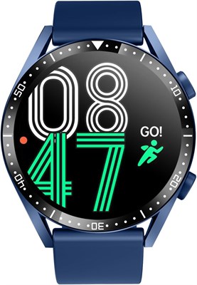 Смарт-часы X.cell Classic 3 Talk Lite, мониторинг сердечного ритма/артериального давления/уровня кислорода, прием и совершение звонков, водонепроницаемость: IP67, срок службы батареи 1 неделя, совместимость: iOS/Android (синий) 1000013213