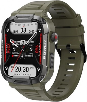 1,85-дюймовые смарт-часы (отвечают на звонки и совершают звонки), умные фитнес-часы для телефонов Android/iOS, звонки и текстовые сообщения по Bluetooth/монитор сна/пульсометр/умные часы на Android для женщин и мужчин (хаки) 1000013227