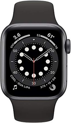 Apple Watch Series 6 с GPS и сотовой связью, корпус 40 мм из алюминия цвета «серый космос» с черным спортивным ремешком — обычные (обновленные) 1000013233