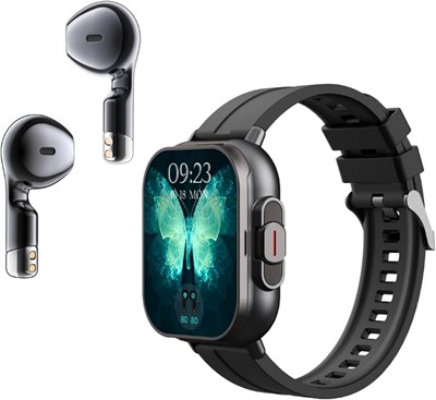 Умные часы 2-в-1 с TWS-наушниками | 2,01-дюймовый сенсорный HD-экран, водонепроницаемый фитнес-трекер IP67 | Беспроводные наушники Bluetooth | Мониторинг пульса, артериального давления и сна | Умные часы для мужчин и женщин 1000013249