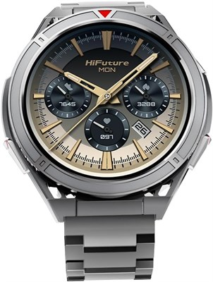 Умные часы HiFuture ACTIVE с двухдиапазонным GPS, 1,43-дюймовым AMOLED-дисплеем, 7-дневным временем автономной работы, отслеживанием сна и пульса, степенью водонепроницаемости IP68 для мужчин и женщин — серебристый 1000013261