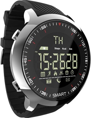 Умные часы Anself lokmat MK18, спортивные, ЖК, водонепроницаемые, шагомеры, напоминания о сообщениях, BT, для плавания на открытом воздухе, мужские, секундомер для iOS, Android, iPhone (черные) (обновленные) 1000013284