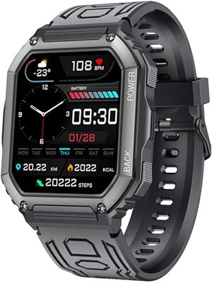 Умные часы Max & Max Adventure для мужчин и женщин на Android и iOS iPhone, прием и совершение звонков, мониторинг артериального давления и сердечного ритма, отслеживание физической активности для занятий спортом в спортзале, водонепроницаемые (черные) 1000013286