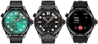 Умные часы Haino Teko Haino Teko Germany RW48 с круглым AMOLED-дисплеем, 3 парами ремешков и беспроводным зарядным устройством для мужчин (черные) 1000013336