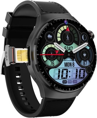 Умные часы Porodo Vista с камерой, черным циферблатом и черным ремешком 1000013337