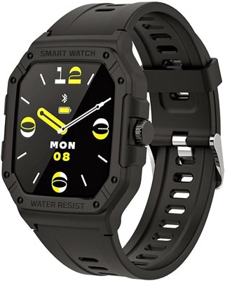 Умные часы Moxedo Junior с экраном HD 1,7 дюйма для девочек/мальчиков, 6 стильными циферблатами, режимом сна, 22 спортивными режимами, будильником и шагомером со встроенными детскими играми (черные) 1000013343