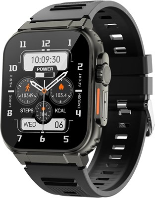 Умные часы | 1,96-дюймовый HD-экран | Функция автоответа и напоминания о сообщениях | Персонализированный циферблат | Музыкальный плеер | Фитнес-трекер с пульсометром и монитором сна | Водонепроницаемость IP68 | Для Android и iPhone (1) 1000013450