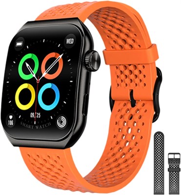 Смарт-часы для мужчин, дисплей 1,96 дюйма, водонепроницаемость IP68 (приём и совершение звонков), защитное стекло Sketchproof, фитнес-часы, более 150 спортивных режимов, пульсометр/трекер активности для iOS/Android (10B) 1000013475