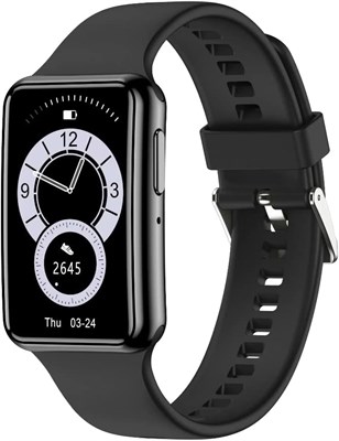 Умные часы Smarties AE для девочек, мальчиков, детей, подростков, мужчин и женщин с тонометром, фитнес-трекером, уведомлениями о звонках и сообщениях (черные) 1000013477