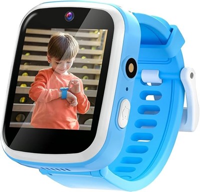 Детские умные часы с сенсорным экраном и камерами — музыкальный проигрыватель, развивающая игрушка-шагомер. Идеальный подарок для малышей 3–10 лет — подарок на день рождения для детей 6–8 лет (синие) 1000013537