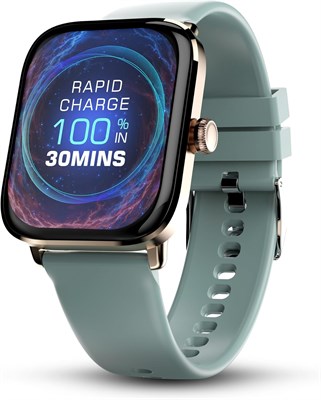 Смарт-часы Pebble Ultra Rapid для мужчин и женщин, HD-дисплей 1,83 дюйма, самая быстрая зарядка, премиальный металлический корпус, дизайн унисекс, Bluetooth-звонки, пакет приложений Health Suite, лёгкий вес, быстрое сопряжение, нежно-зелёный цвет 1000013621