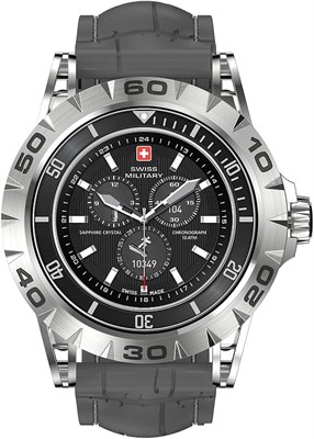 Смарт-часы Swiss Military Dom 2, приём и совершение звонков, мониторинг пульса/АД/уровня кислорода, защита IP67, время работы от батареи 5–7 дней, совместимость с iOS/Android, серебристая оправа: серый силиконовый ремешок 1000013635