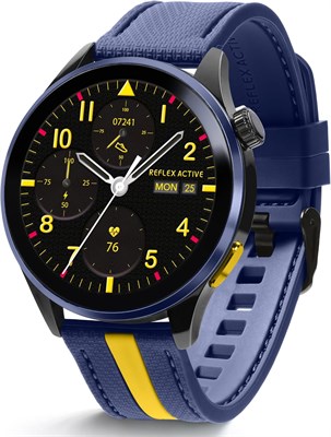 Смарт-часы Reflex Active Venture R 400 AMOLED GPS с синим и желтым экраном для совершения звонков 1000013643