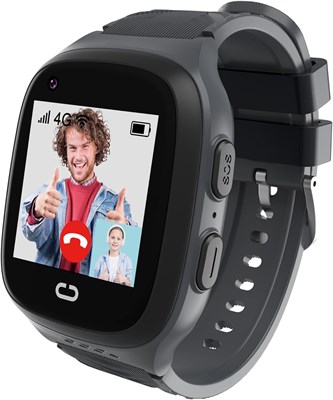 Детские умные часы 4G для мальчиков с GPS-трекером и функцией видеозвонков, детские часы-телефон для детей от 5 до 12 лет, вызов SOS одной кнопкой, голосовой чат, камера, будильник, GPS-трекер, умные часы для детей, подарки на день рождения (черные) 1000013658