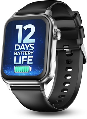 Смарт-часы Pebble Ultra Life для мужчин и женщин, 1,83-дюймовый дисплей True HD, 12 дней автономной работы, аккумулятор 6000 мА·ч, расширенные функции Bluetooth-вызовов, более 100 спортивных режимов, фитнес-трекер, водонепроницаемость, цвет "черный как см 1000013661