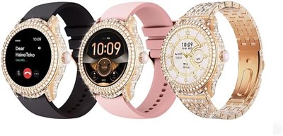Женские умные часы HainoTeko G18 Mini с AMOLED-дисплеем, тремя парами ремешков, функцией звонков по Bluetooth и беспроводным зарядным устройством 1000013690