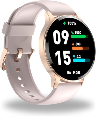 Умные часы для женщин, UAETECH, 1,45 дюйма, спортивные часы 100, ответ на звонок, фитнес-трекер, измерение уровня кислорода в крови, мониторинг сна, пульсометр, водонепроницаемость IPX8 для iOS и Android (розовый) 1000013701