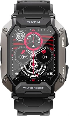 Мужские умные часы с фитнес-трекером 1,81 дюйма, пульсометром, функцией отслеживания сна и активности, функцией ответа/совершения вызовов, спортивными режимами, водонепроницаемые беговые часы со степенью защиты IP68, совместимые с телефонами на Android и 1000013703