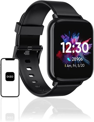 Умные часы DIZO 2, фитнес-трекер 1,69 дюйма (43 мм), водонепроницаемость до 5 атм, измерение уровня кислорода в крови, пульсометр и монитор сна, более 100 вариантов циферблатов, умные часы для женщин и мужчин 1000013726