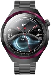 Водонепроницаемые смарт-часы Telzeal WH 04 Pro Max с изогнутым дисплеем, 3 парами ремешков и зарядным кабелем, разработанные для мужчин и мальчиков (черные) 1000013782