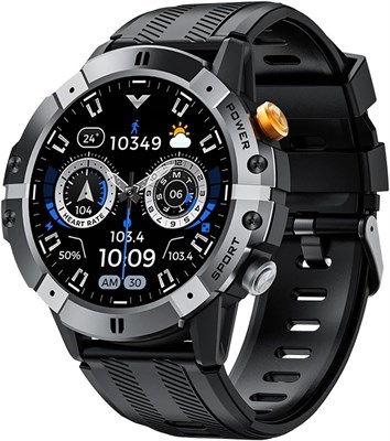 Смарт-часы для мужчин — водонепроницаемые фитнес-часы со 124 спортивными режимами, совместимые с Android и iPhone (серебристые) 1000013796