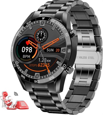 Умные часы LIGE для мужчин, совместимые с телефонами Android и iOS (прием и совершение звонков), новейший фитнес-трекер 2022 года с цветным дисплеем 1,3" HD, функциями отслеживания звонков, сообщений, пульса и сна, водонепроницаемый трекер активности IP67 1000013833