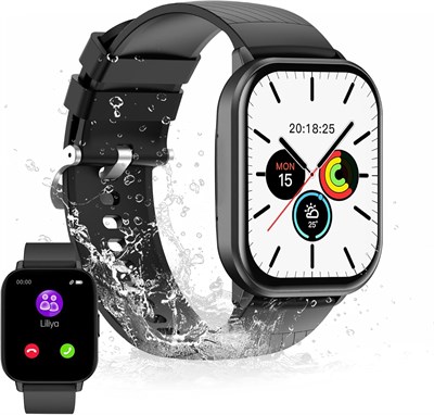 Смарт-часы с Bluetooth, TFT-экран 2,01 дюйма, водонепроницаемые, с голосовым помощником на базе искусственного интеллекта, функцией ответа на звонки, мониторингом пульса и уровня кислорода в крови, более 100 спортивных режимов, совместимы с Android и iPho 1000013847