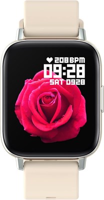 Умные часы Xcell G3 Talk с пульсометром и уровнем кислорода в течение всего дня, водонепроницаемостью IP67, арабским интерфейсом — серебристая оправа с ремешком из нержавеющей стали (GPS, 43 мм) — розового цвета 1000013876