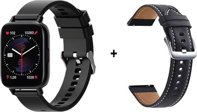 Умные часы Xcell Smartwatch G3 Talk с круглосуточным мониторингом сердечного ритма и уровня кислорода, водонепроницаемостью IP67 и арабским интерфейсом — черная оправа с силиконовым ремешком (GPS, 43 мм) 1000013923