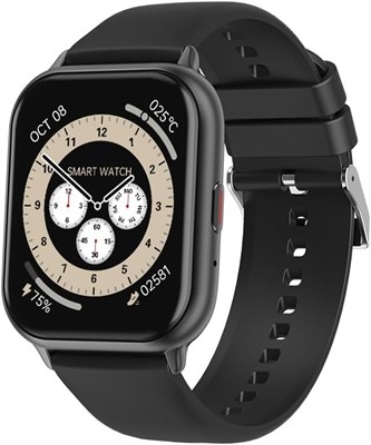 Умные часы HELIX DELTA FIT — сенсорный дисплей 1,83 дюйма, многоспортивные режимы, водонепроницаемость IP68, пульсометр и датчик сна, аккумулятор на 15 дней, фитнес-трекер для мужчин и женщин (черный) 1000013931