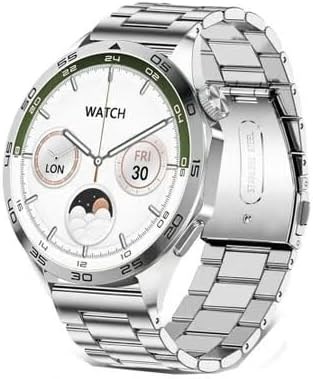 Водонепроницаемые смарт-часы Telzeal WH-05 с экраном Max Screen, тремя парами ремешков и беспроводной зарядкой, разработанные для мужчин и мальчиков (серебристый) 1000013953