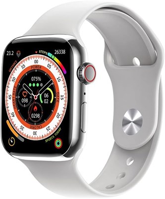 Умные часы Telzeal S9 с 2,2-дюймовым полноэкранным AMOLED-дисплеем, тремя парами ремешков и беспроводным зарядным устройством для женщин и мужчин, серебристые 1000013985