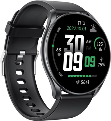 Смарт-часы ALMEKAQUZ с пульсометром и измерением уровня кислорода в крови, водонепроницаемый фитнес-трекер со степенью защиты IP68, время автономной работы 7–10 дней, умные часы для телефонов Android и iOS, спортивные часы для мужчин и женщин 1000014001